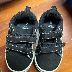 Wonder Nation Black Baby Walker Shoes
